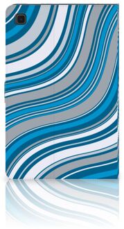 B2Ctelecom Mobiel Case Samsung Galaxy Tab A7 (2020) Tablet Hoes met Standaard Golven Blauw