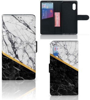 B2Ctelecom Mobiel Case Samsung Xcover Pro GSM Hoesje Marble White Black