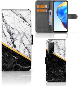 B2Ctelecom Mobiel Case Xiaomi Mi 10T Pro | Mi 10T GSM Hoesje Marble White Black