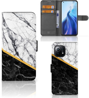 B2Ctelecom Mobiel Case Xiaomi Mi 11 GSM Hoesje Marble White Black