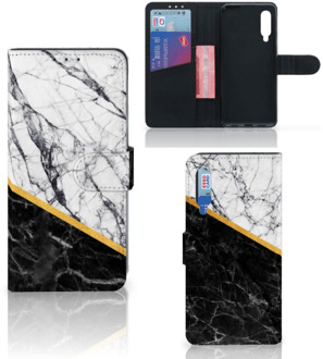 B2Ctelecom Mobiel Case Xiaomi Mi 9 GSM Hoesje Marble White Black