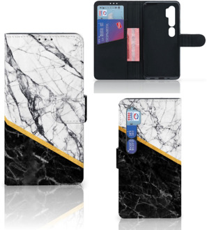 B2Ctelecom Mobiel Case Xiaomi Mi Note 10 Pro GSM Hoesje Marble White Black