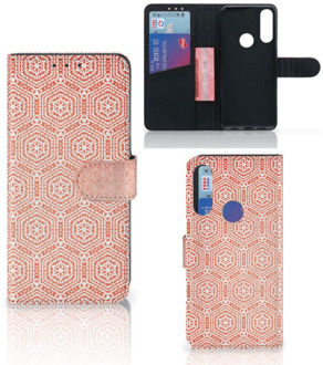 B2Ctelecom Mobiel Hoesje Alcatel 1S 2020 Smartphone Hoesje Pattern Orange