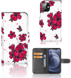 B2Ctelecom Mobiel Hoesje Apple iPhone 12 Mini Book Case Blossom Red