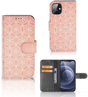 B2Ctelecom Mobiel Hoesje Apple iPhone 12 Mini Smartphone Hoesje Pattern Orange