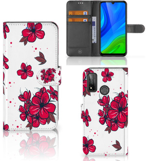 B2Ctelecom Mobiel Hoesje Huawei P Smart 2020 Book Case Blossom Red