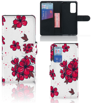 B2Ctelecom Mobiel Hoesje Huawei P40 Smartphone Hoesje Blossom Red