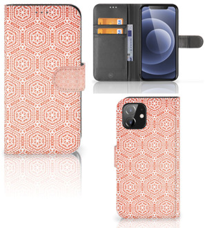 B2Ctelecom Mobiel Hoesje iPhone 12 | 12 Pro (6.1") Smartphone Hoesje Pattern Orange