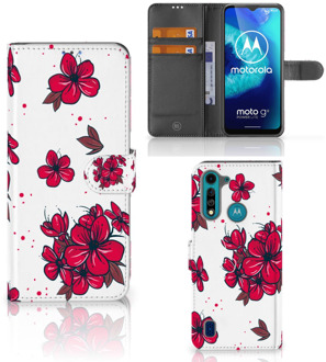 B2Ctelecom Mobiel Hoesje Motorola G8 Power Lite Book Case Blossom Red