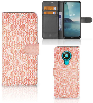 B2Ctelecom Mobiel Hoesje Nokia 3.4 Smartphone Hoesje Pattern Orange