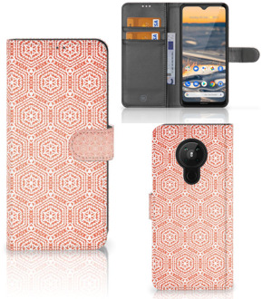 B2Ctelecom Mobiel Hoesje Nokia 5.3 Smartphone Hoesje Pattern Orange