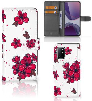 B2Ctelecom Mobiel Hoesje OnePlus 8T Book Case Blossom Red