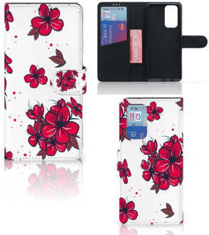 B2Ctelecom Mobiel Hoesje OnePlus 9 Pro Book Case Blossom Red