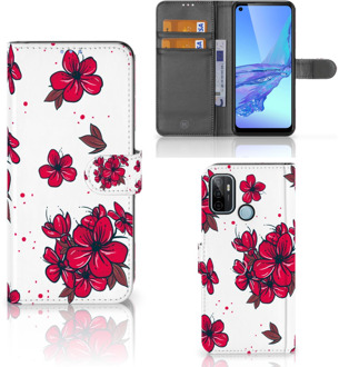 B2Ctelecom Mobiel Hoesje OPPO A53 | OPPO A53s Book Case Blossom Red