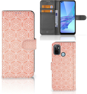 B2Ctelecom Mobiel Hoesje OPPO A53 | OPPO A53s Smartphone Hoesje Pattern Orange