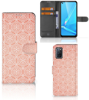 B2Ctelecom Mobiel Hoesje OPPO A72 | OPPO A52 Smartphone Hoesje Pattern Orange