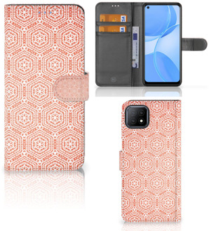 B2Ctelecom Mobiel Hoesje OPPO A73 5G Smartphone Hoesje Pattern Orange