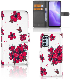 B2Ctelecom Mobiel Hoesje OPPO Find X3 Lite Book Case Blossom Red