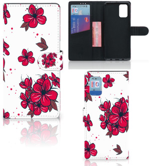 B2Ctelecom Mobiel Hoesje Samsung Galaxy A02s Flip Cover Samsung M02s Book Case Blossom Red