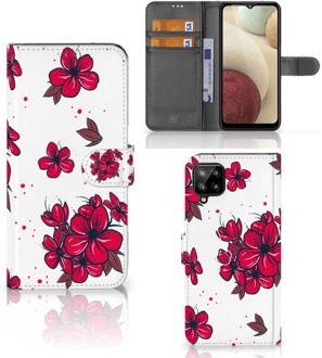 B2Ctelecom Mobiel Hoesje Samsung Galaxy A12 Book Case Blossom Red