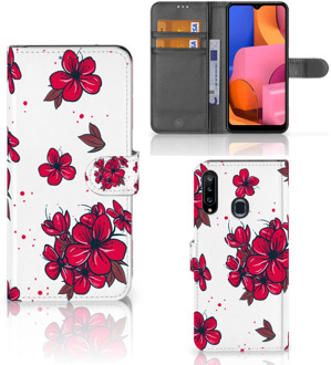 B2Ctelecom Mobiel Hoesje Samsung Galaxy A20s Book Case Blossom Red