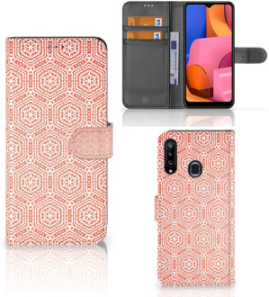 B2Ctelecom Mobiel Hoesje Samsung Galaxy A20s Smartphone Hoesje Pattern Orange