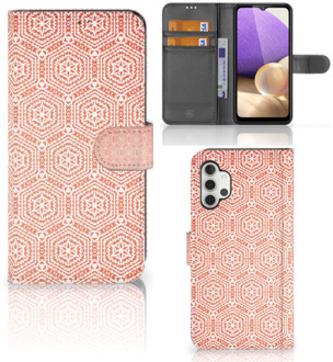 B2Ctelecom Mobiel Hoesje Samsung Galaxy A32 4G Smartphone Hoesje Pattern Orange