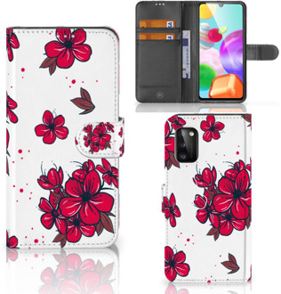 B2Ctelecom Mobiel Hoesje Samsung Galaxy A41 Book Case Blossom Red