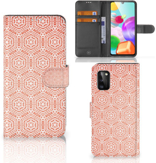 B2Ctelecom Mobiel Hoesje Samsung Galaxy A41 Smartphone Hoesje Pattern Orange