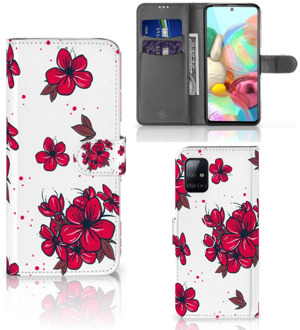 B2Ctelecom Mobiel Hoesje Samsung Galaxy A71 Book Case Blossom Red