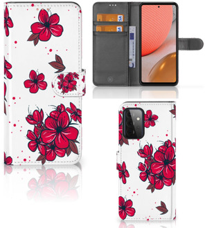 B2Ctelecom Mobiel Hoesje Samsung Galaxy A72 Book Case Blossom Red