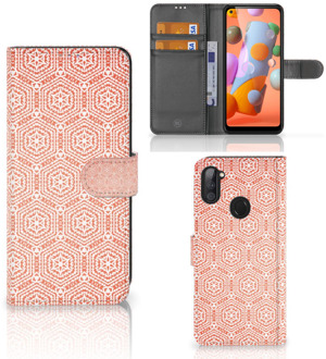 B2Ctelecom Mobiel Hoesje Samsung Galaxy M11 | A11 Smartphone Hoesje Pattern Orange