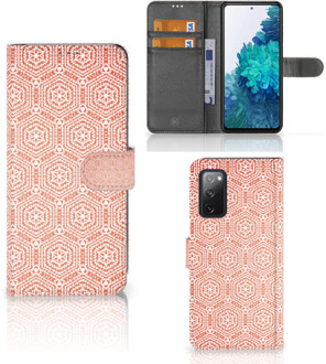 B2Ctelecom Mobiel Hoesje Samsung Galaxy S20FE Smartphone Hoesje Pattern Orange