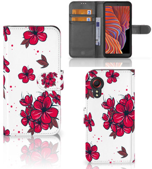 B2Ctelecom Mobiel Hoesje Samsung Galaxy Xcover 5 Book Case Blossom Red