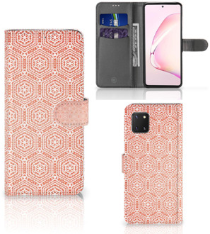 B2Ctelecom Mobiel Hoesje Samsung Note 10 Lite Smartphone Hoesje Pattern Orange