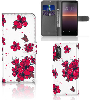 B2Ctelecom Mobiel Hoesje Sony Xperia 10 II Smartphone Hoesje Blossom Red