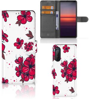 B2Ctelecom Mobiel Hoesje Sony Xperia 5II Book Case Blossom Red