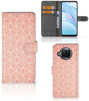 B2Ctelecom Mobiel Hoesje Xiaomi Mi 10T Lite Smartphone Hoesje Pattern Orange