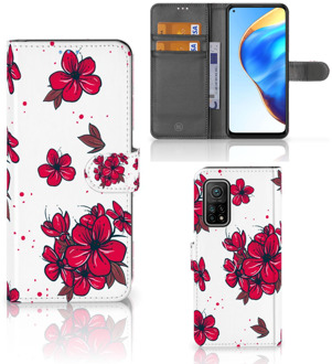 B2Ctelecom Mobiel Hoesje Xiaomi Mi 10T Pro | Mi 10T Book Case Blossom Red