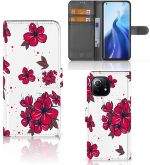 B2Ctelecom Mobiel Hoesje Xiaomi Mi 11 Book Case Blossom Red