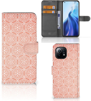 B2Ctelecom Mobiel Hoesje Xiaomi Mi 11 Smartphone Hoesje Pattern Orange