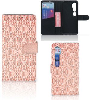 B2Ctelecom Mobiel Hoesje Xiaomi Mi Note 10 Pro Smartphone Hoesje Pattern Orange