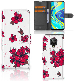 B2Ctelecom Mobiel Hoesje Xiaomi Redmi Note 9 Pro | Note 9S Book Case Blossom Red