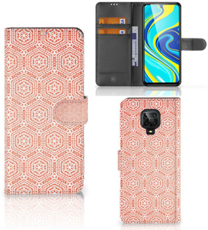 B2Ctelecom Mobiel Hoesje Xiaomi Redmi Note 9 Pro | Note 9S Smartphone Hoesje Pattern Orange