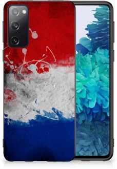 B2Ctelecom Mobiel TPU Hard Case Samsung Galaxy S20 Telefoon Hoesje met Zwarte rand Nederlandse Vlag