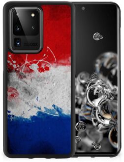 B2Ctelecom Mobiel TPU Hard Case Samsung Galaxy S20 Ultra Telefoon Hoesje met Zwarte rand Nederlandse Vlag