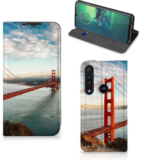 B2Ctelecom Motorola G8 Plus Book Cover Golden Gate Bridge