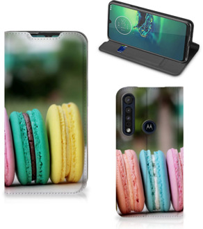 B2Ctelecom Motorola G8 Plus Flip Style Cover Macarons