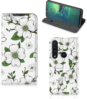 B2Ctelecom Motorola G8 Plus Smart Cover Dogwood Flowers