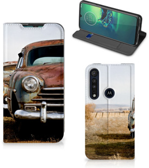 B2Ctelecom Motorola G8 Plus Stand Case Vintage Auto